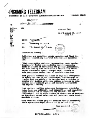 Telegram from Secretary of State George C. Marshall to the Department of State