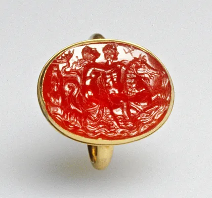 Intaglio of Neptune and Amphitrite Riding a Sea Horse