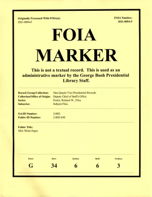 SBA White Paper