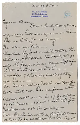 Letter from Madge Gates Wallace to Bess W. Truman