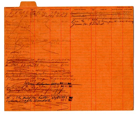 White House File Out Card