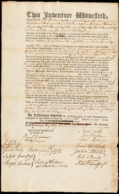 Mary Greenough indentured to apprentice with Edward Walker of Woburn, 9 May 1782