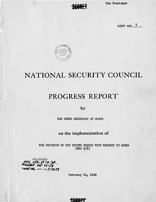 National Security Council Progress Report by the Under Secretary of State on the Implementation of the Position of the United States with Respect to Korea (NSC 8/2)