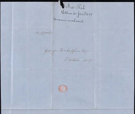 Ira Fish to George Coffin, 20 January 1849