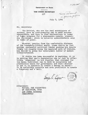 Memorandum from George F. Kennan to Secretary of State Dean Acheson