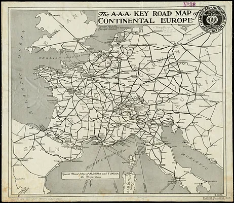 The A.A.A. key road map of continental Europe