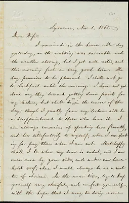 Letter from William Lloyd Garrison, Syracuse, [N.Y.], to Helen Eliza Garrison, Nov. 1, 1865