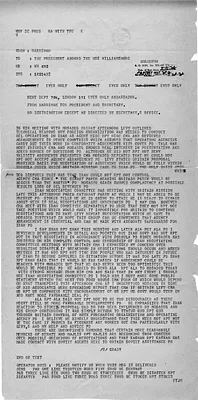 Teletype Message from Averell Harriman to President Harry S. Truman