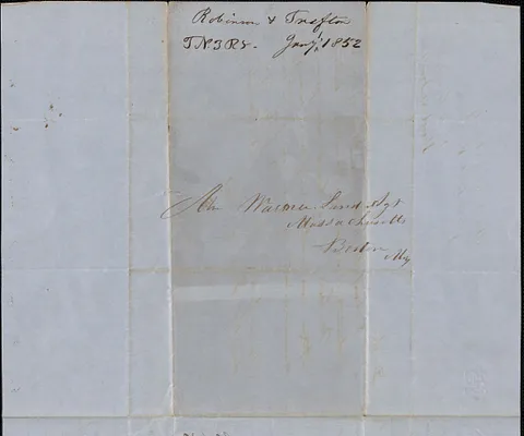 Robinson and Trafton to Samuel Warner, 1 January 1852