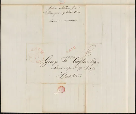 John Allen Junior to George Coffin, 17 October 1842
