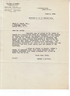 Letters Received to Edwin F. Smith, June 6, 1929