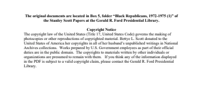 Black Republicans, 1972-1975 (1)