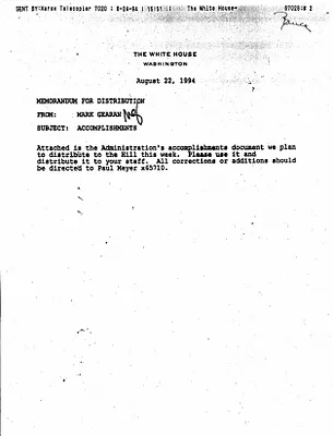 Admin Files - Clinton Administration Year One Wrap Up