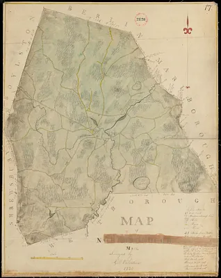 Plan of Northborough made by Gill Valentine, dated 1830