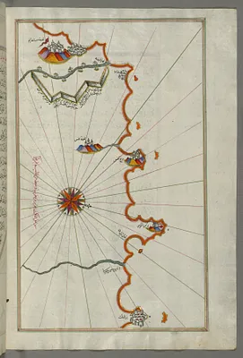 Map of the Algerian Coast Around Mostaganem