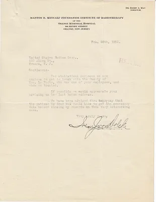 Letters Received, February 26, 1932