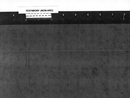 Testimony Non-HRC