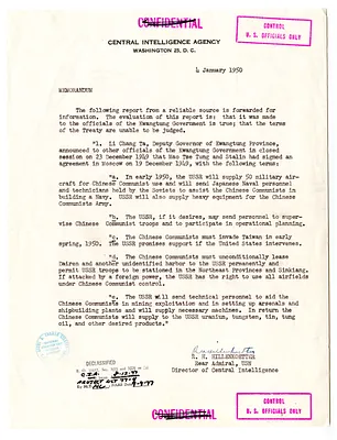 Memorandum from R. H. Hillenkoetter