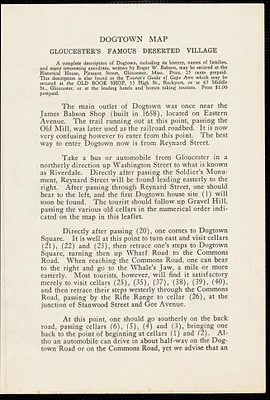 Dogtown residents and cellar holes