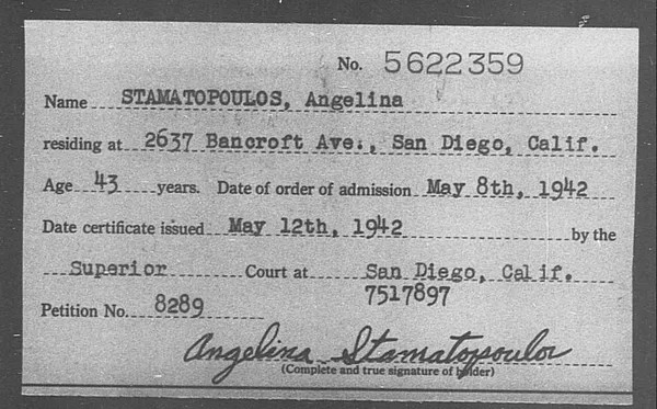 Stamatopoulos, Angelina - 1942