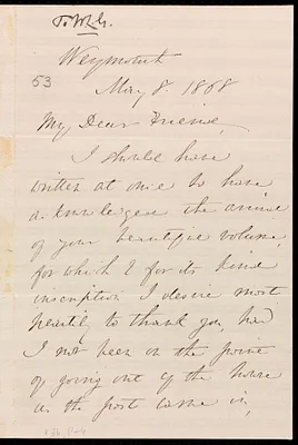 Letter from Anne Warren Weston, Weymouth, [Mass.], to William Lloyd Garrison, May 8, 1868