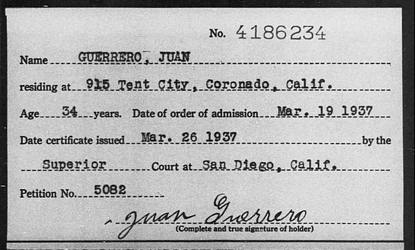 Guerrero, Juan - 1937