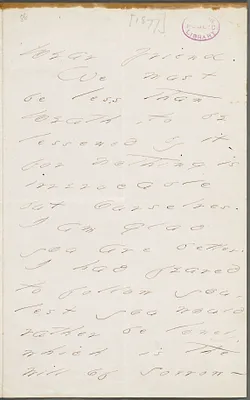 Emily Dickinson, Amherst, Mass., autograph letter to Thomas Wentworth Higginson, September 1877