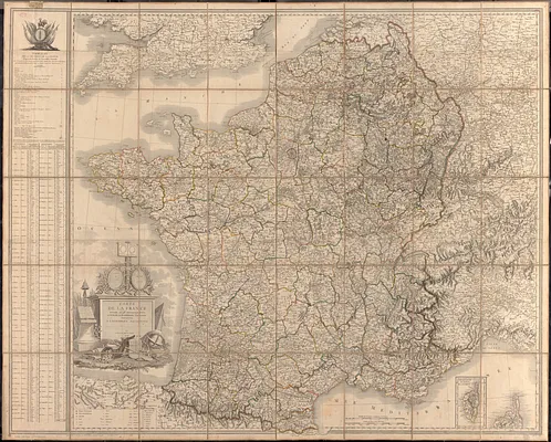 Carte de la France divisée en 98 départments, et subdivisée en arrondissemens communaux