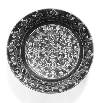 Star design/high foot/floral pattern