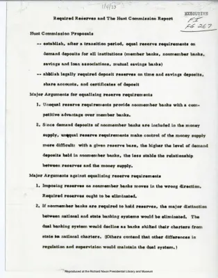 [EX] FG 267 Presidential Commission on Financial Structure and Regulation 1-1-73--