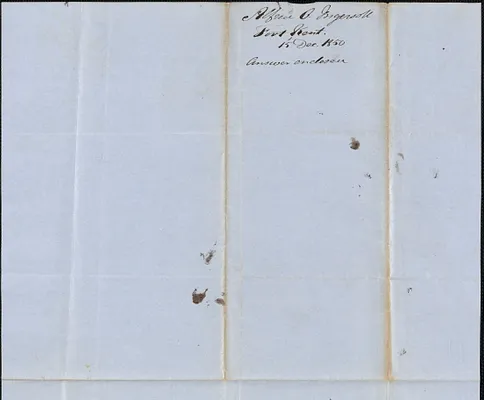 Alfred O. Ingersoll to George Coffin, 15 December 1850