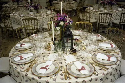 Table Settings and Decorations in the State Dining Room for a State Dinner Honoring President Valery Giscard d'Estaing of France