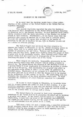 White House Press Release, Statement by President Harry S. Truman