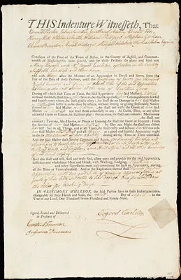 Mary Howard indentured to apprentice with Osgood Carleton of Boston, 3 April 1799