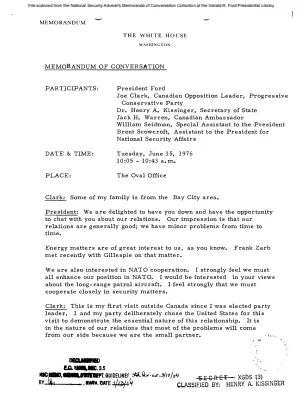 June 15, 1976 - Ford, Canadian Opposition Leader Joe Clark