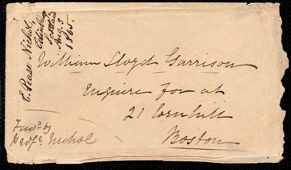 Letter from Elizabeth Pease Nichol, Huntly Lodge, Edinburgh, [Scotland], to William Lloyd Garrison, 3 August [1865]