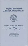 2003 Suffolk University commencement program, College of Arts & Sciences and Sawyer Business School
