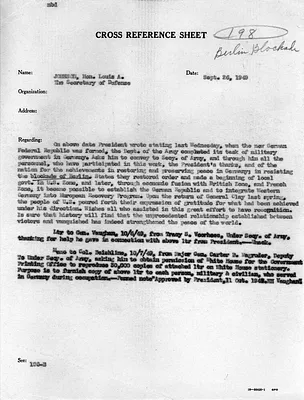 Cross Reference Memorandum