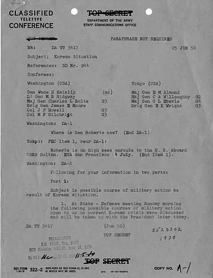 Army Department Teletype Conference