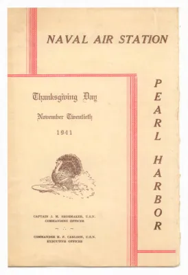 Thanksgiving Day Menu