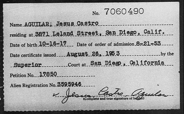 Aguilar, Jesus Castro - 1953