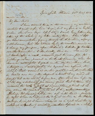 Letter from Francis Bishop, Springfield, Illinois, to William Lloyd Garrison, 22nd Aug[us]t 1852