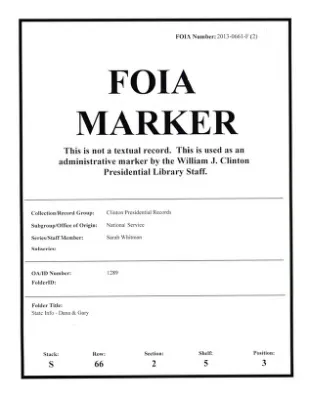 State Info – Dana & Gary