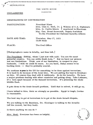 May 17, 1973 - Nixon, Widows of U.S. Diplomats Murdered in Khartoum