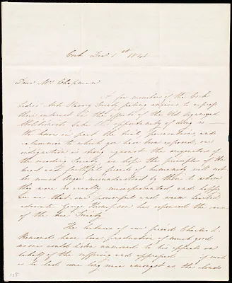 Letter from Jane Jennings, Cork, [Ireland], to Maria Weston Chapman, Dec. 1st, 1841