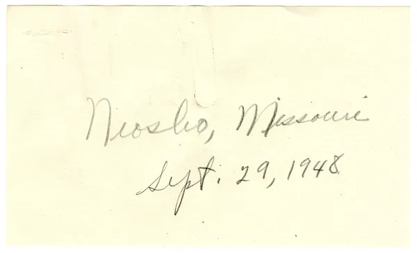 Press Release, Speech of President Harry S. Truman, Neosho, Missouri