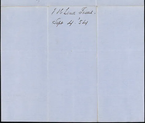 Jacob H. Loud to E. Bradbury, 4 September 1854