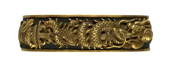 Fuchi with Sword and Dragon