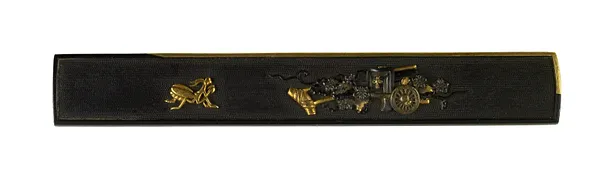 Kozuka with Flower Cart with a Praying Mantis