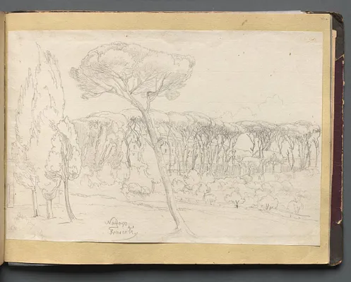 Album with Views of Rome and Surroundings, Landscape Studies, page 46a: "Frasciti"
